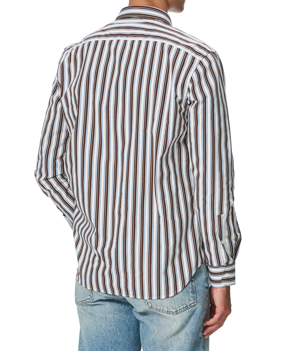 Herren | Hemden | Sunflower | Adrian Striped Shirt Brown/Cream