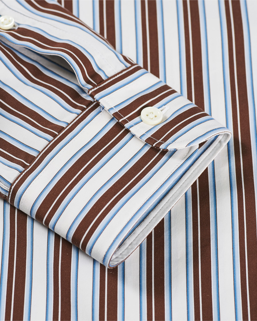 Herren | Hemden | Sunflower | Adrian Striped Shirt Brown/Cream