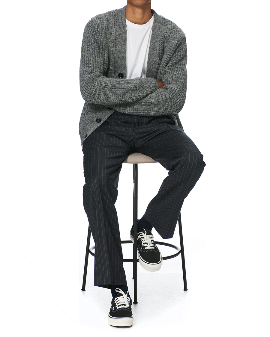 Herren | Hosen | Sunflower | Mac Pinstripe Wool Trousers Charcoal
