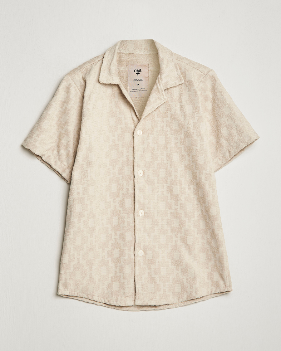 Herren | Hemden | OAS | Machu Terry Short Sleeve Shirt Beige