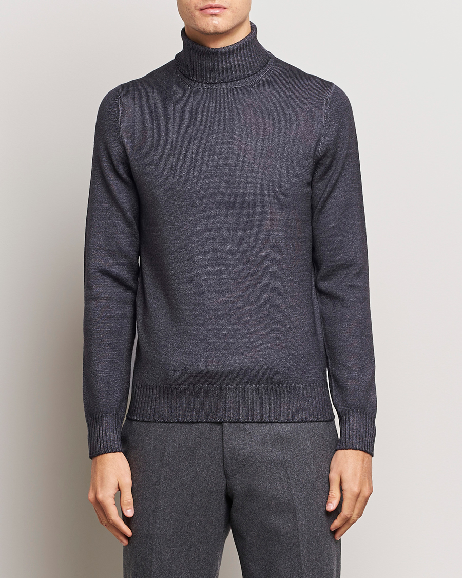 Herren |  | Gran Sasso | Vintage Merino Fashion Fit Polo Asphalt