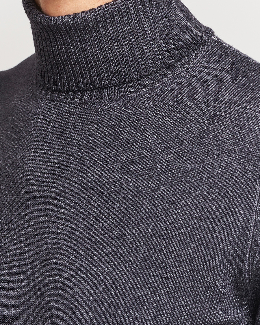 Herren | Pullover | Gran Sasso | Vintage Merino Fashion Fit Polo Asphalt