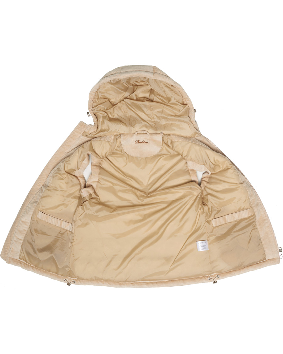 Herren | Jacken | Stenströms | Padded Corduroy Hood Vest Creme