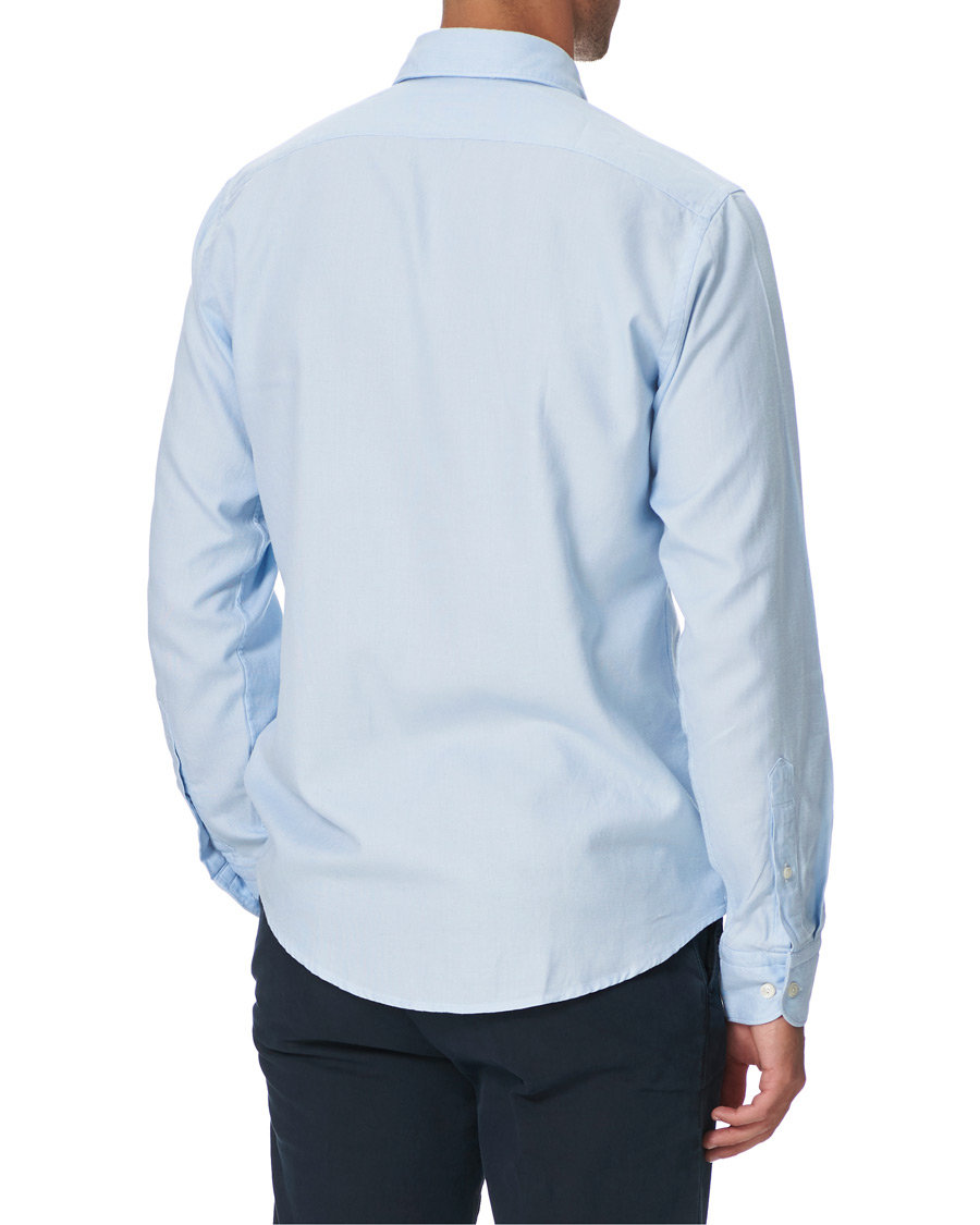 Herren | Hemden | Eton | Slim Fit Micro Structured Flannel Shirt Blue