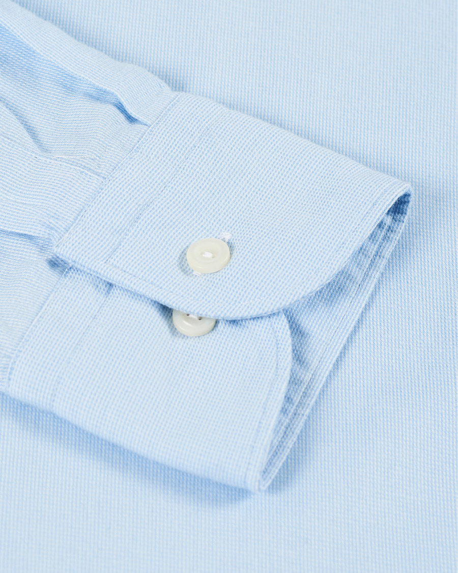 Herren | Hemden | Eton | Slim Fit Micro Structured Flannel Shirt Blue