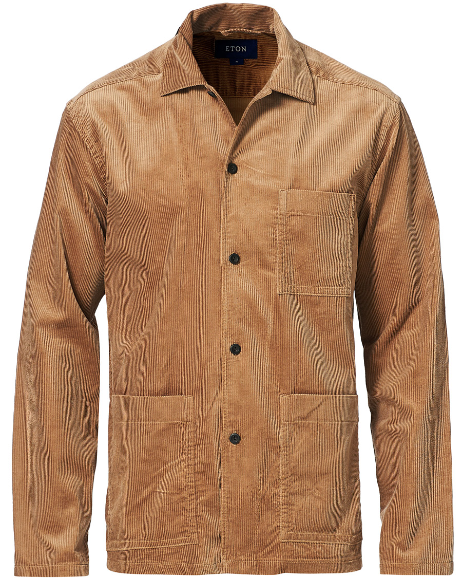 Herren | Hemden | Eton | Cotton Corduroy Overshirt Beige