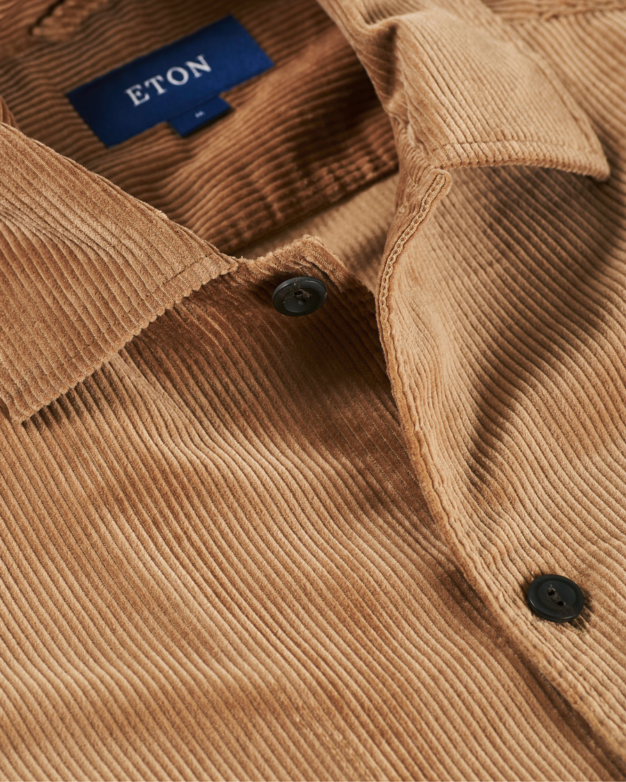Herren | Hemden | Eton | Cotton Corduroy Overshirt Beige
