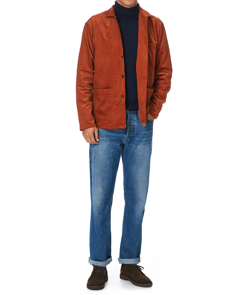 Herren | Hemden | Eton | Cotton Corduroy Overshirt Orange