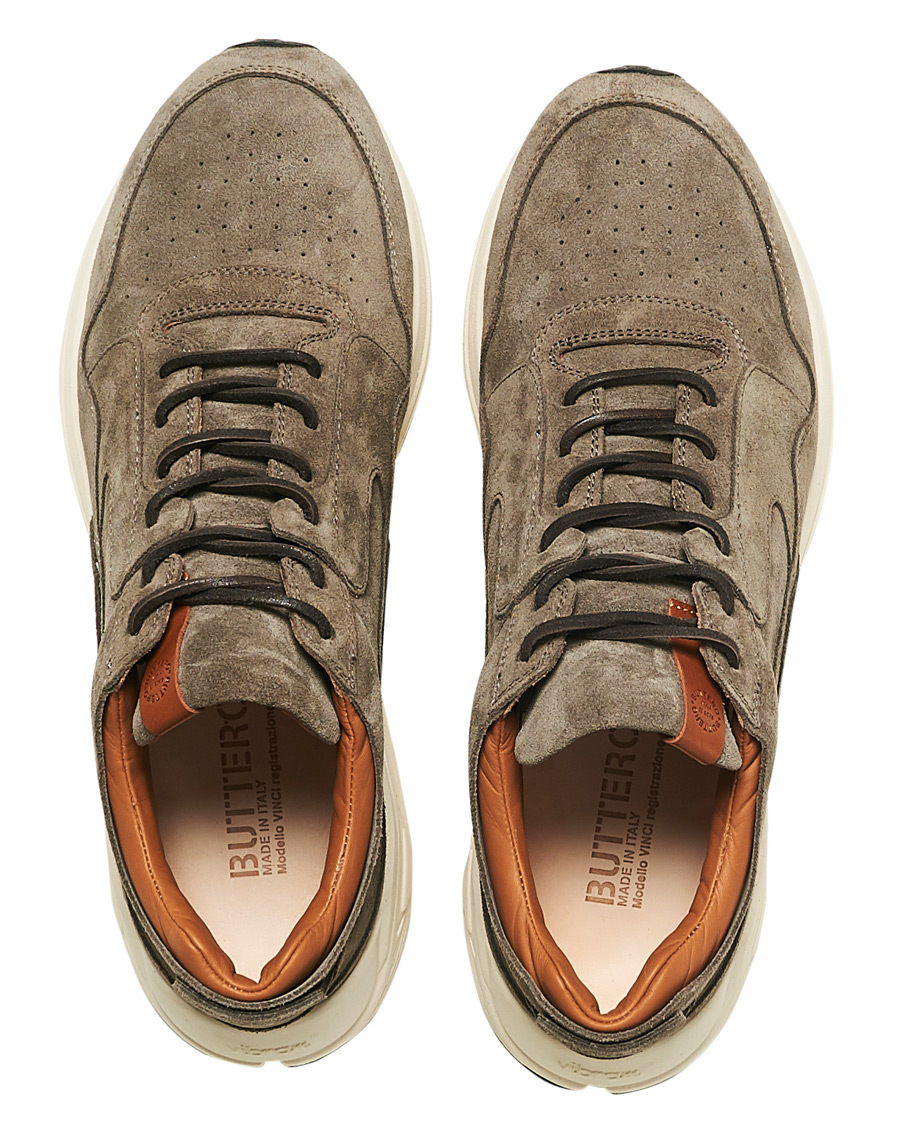 Herren | Buttero Vinci Suede Running Sneaker Taupe | Buttero | Vinci Suede Running Sneaker Taupe