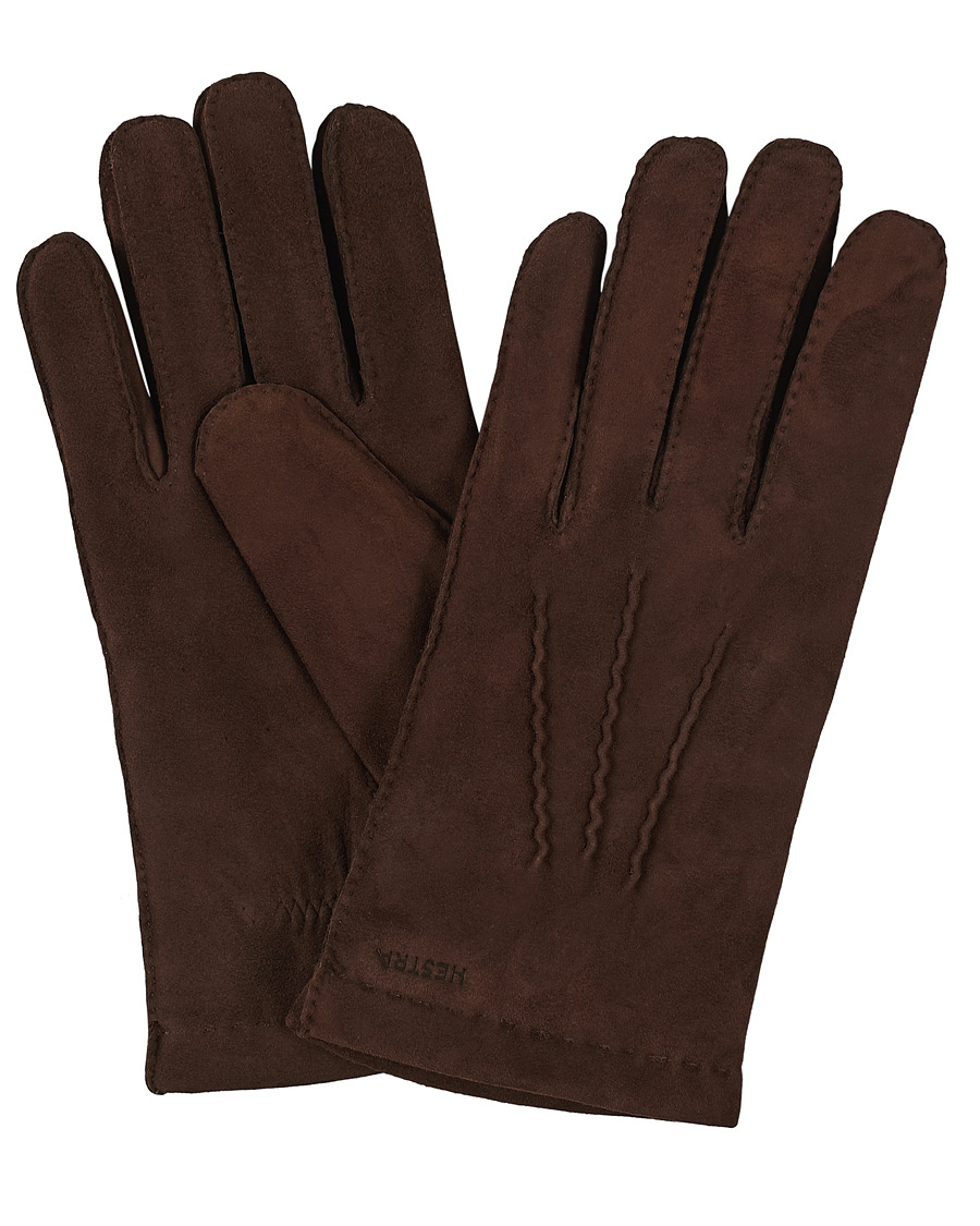 Herren | Hestra Arthur Wool Lined Suede Glove Marron | Hestra | Arthur Wool Lined Suede Glove Marron