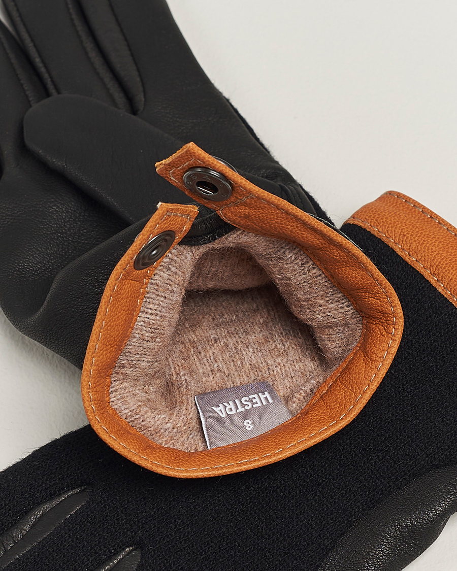 Herren |  | Hestra | Deerskin Wool Tricot Glove BlackBlack