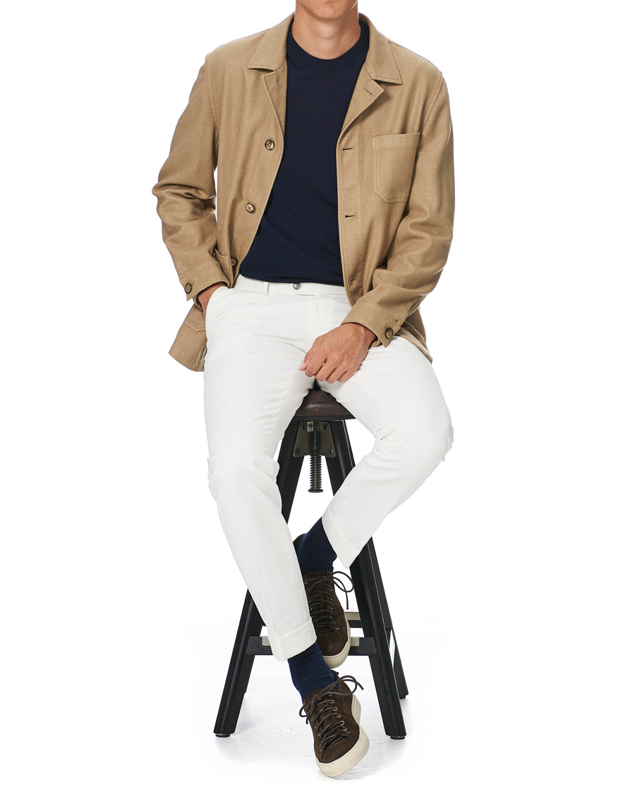 Herren | Hemden | L.B.M. 1911 | Wool Flannel Overshirt Sand