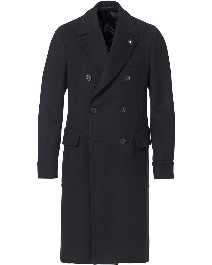Herren | Jacken | Lardini | Double Breasted Wool Coat Navy