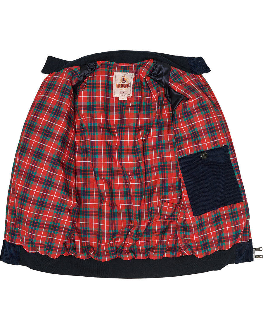 Herren | Jacken | Baracuta | G9 Padded Corduroy Harrington Jacket Navy