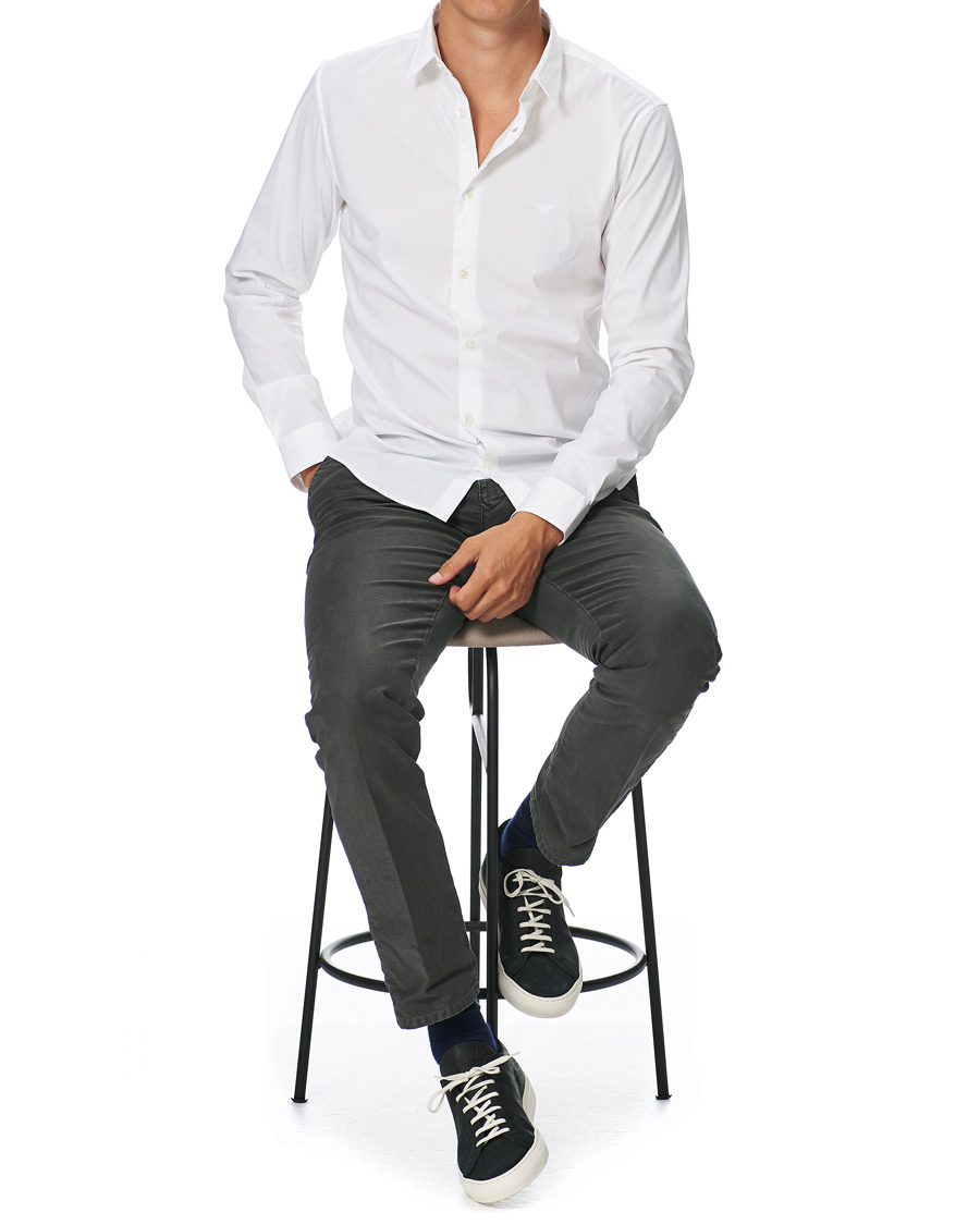 Herren | Hemden | Emporio Armani | Cotton Stretch Shirt White