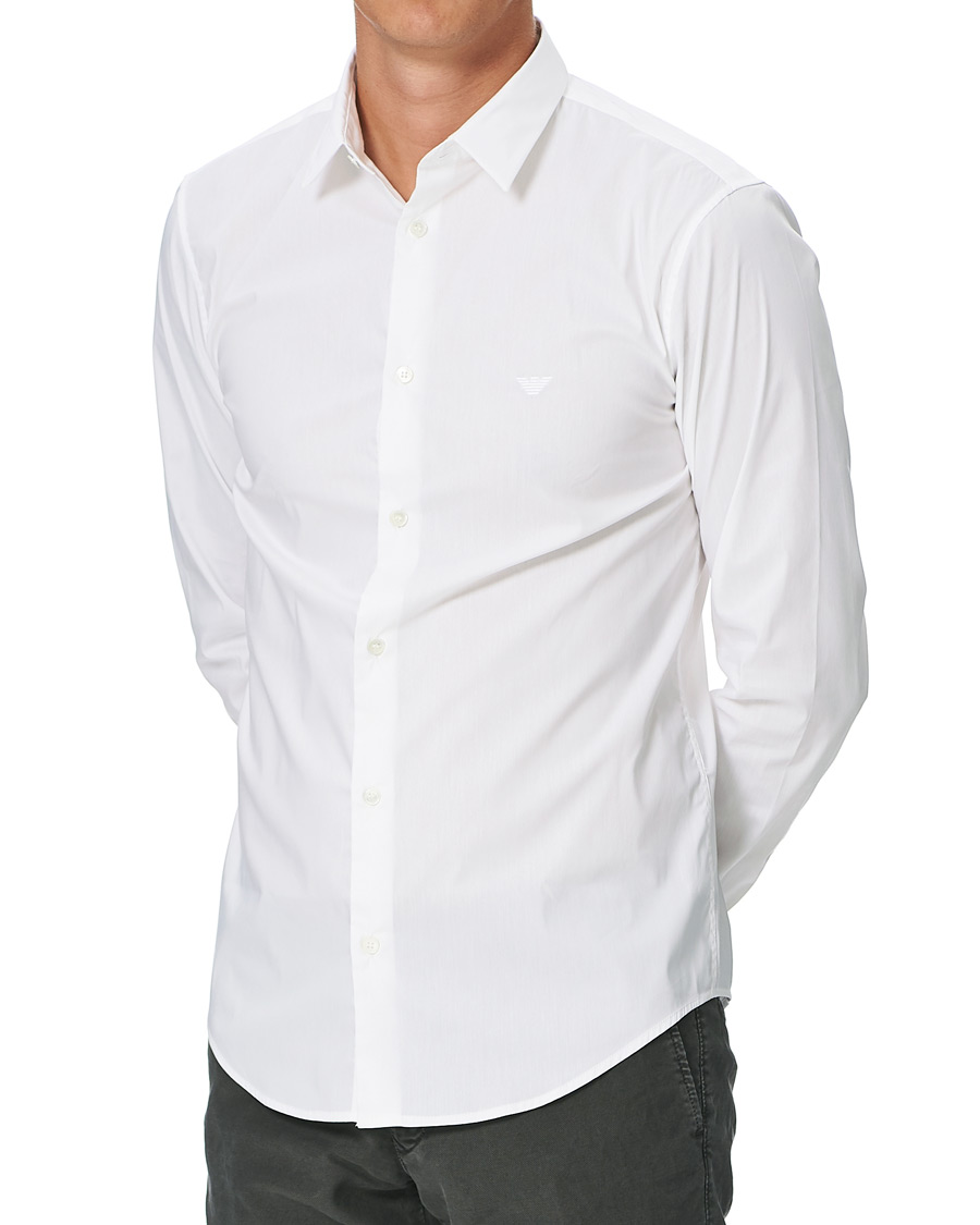 Herren | Hemden | Emporio Armani | Cotton Stretch Shirt White