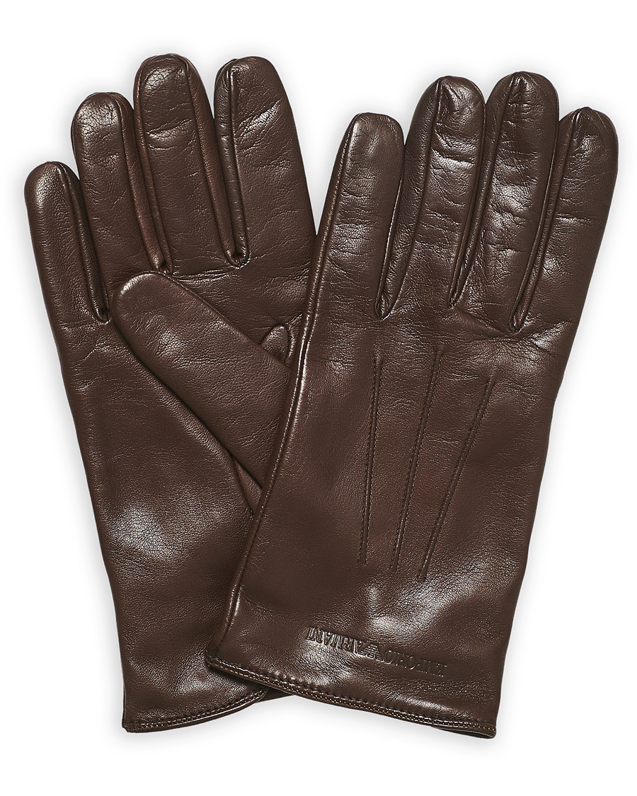 Armani leather gloves mens 2025
