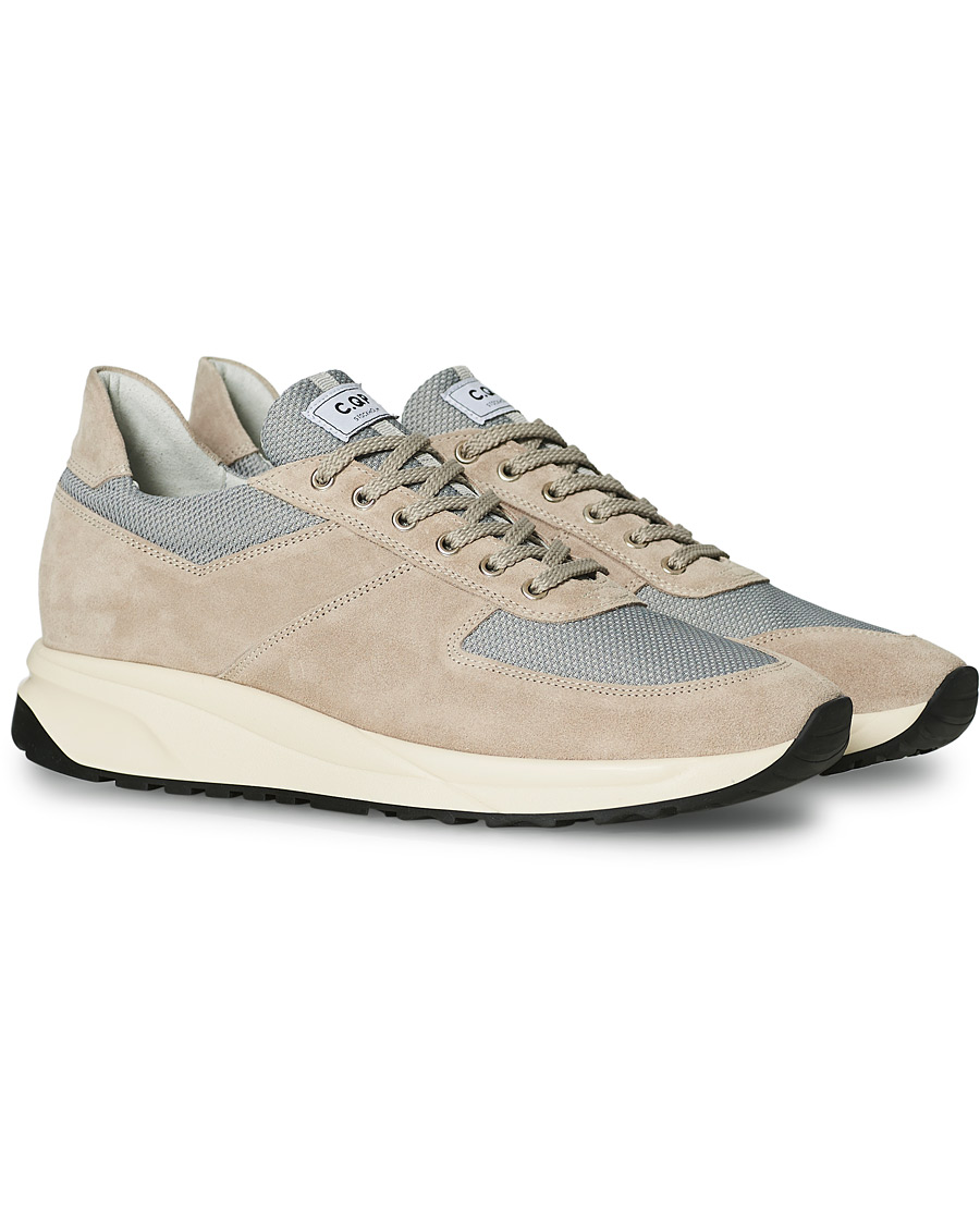 Herren | C.QP Stride Suede/Mesh Running Sneaker Stone Grey | CQP | C.QP Stride Suede/Mesh Running Sneaker Stone Grey