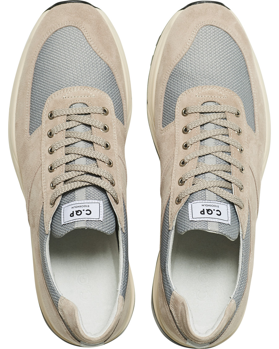 Herren | C.QP Stride Suede/Mesh Running Sneaker Stone Grey | CQP | C.QP Stride Suede/Mesh Running Sneaker Stone Grey