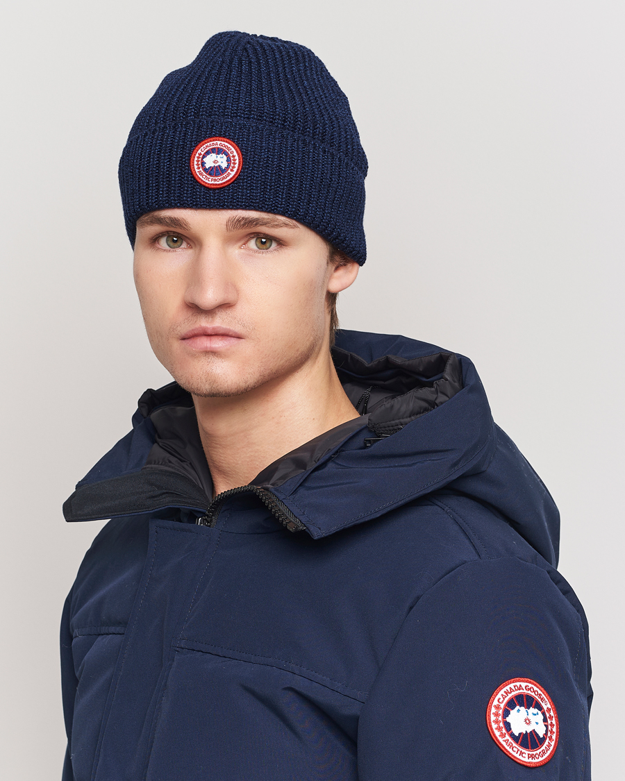 Men | Canada Goose | Canada Goose | Arctic Disc Rib Toque Navy Heather