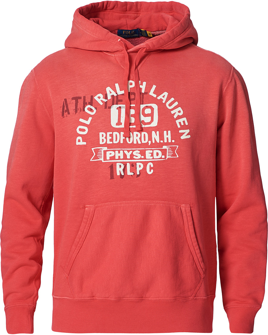 Herren | Pullover | Polo Ralph Lauren | Vintage Fleece Logo Hoodie Sunset Red