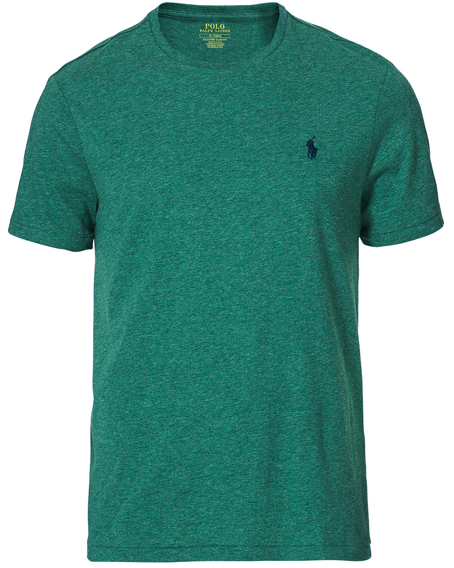 Herren | T-Shirts | Polo Ralph Lauren | Custom Slim Fit Crew Neck Tee Green Heather