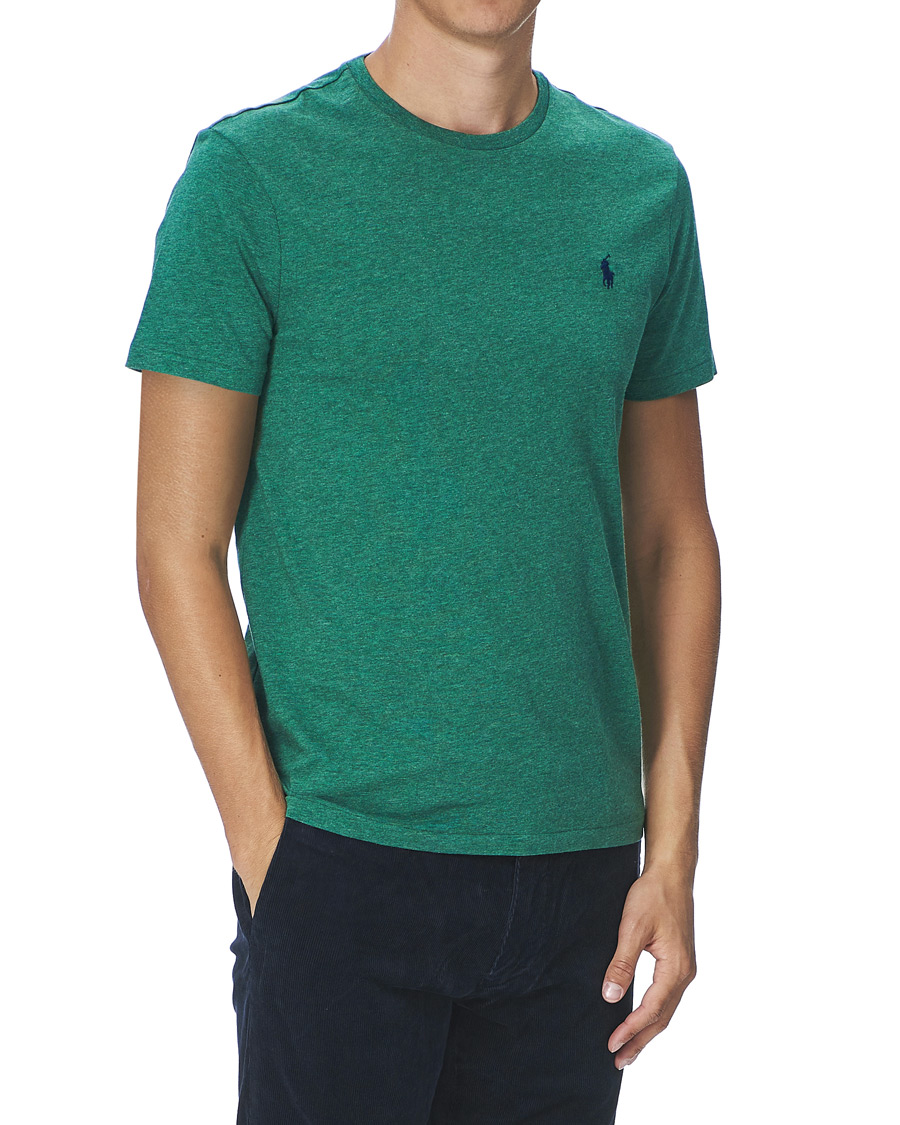 Herren | T-Shirts | Polo Ralph Lauren | Custom Slim Fit Crew Neck Tee Green Heather