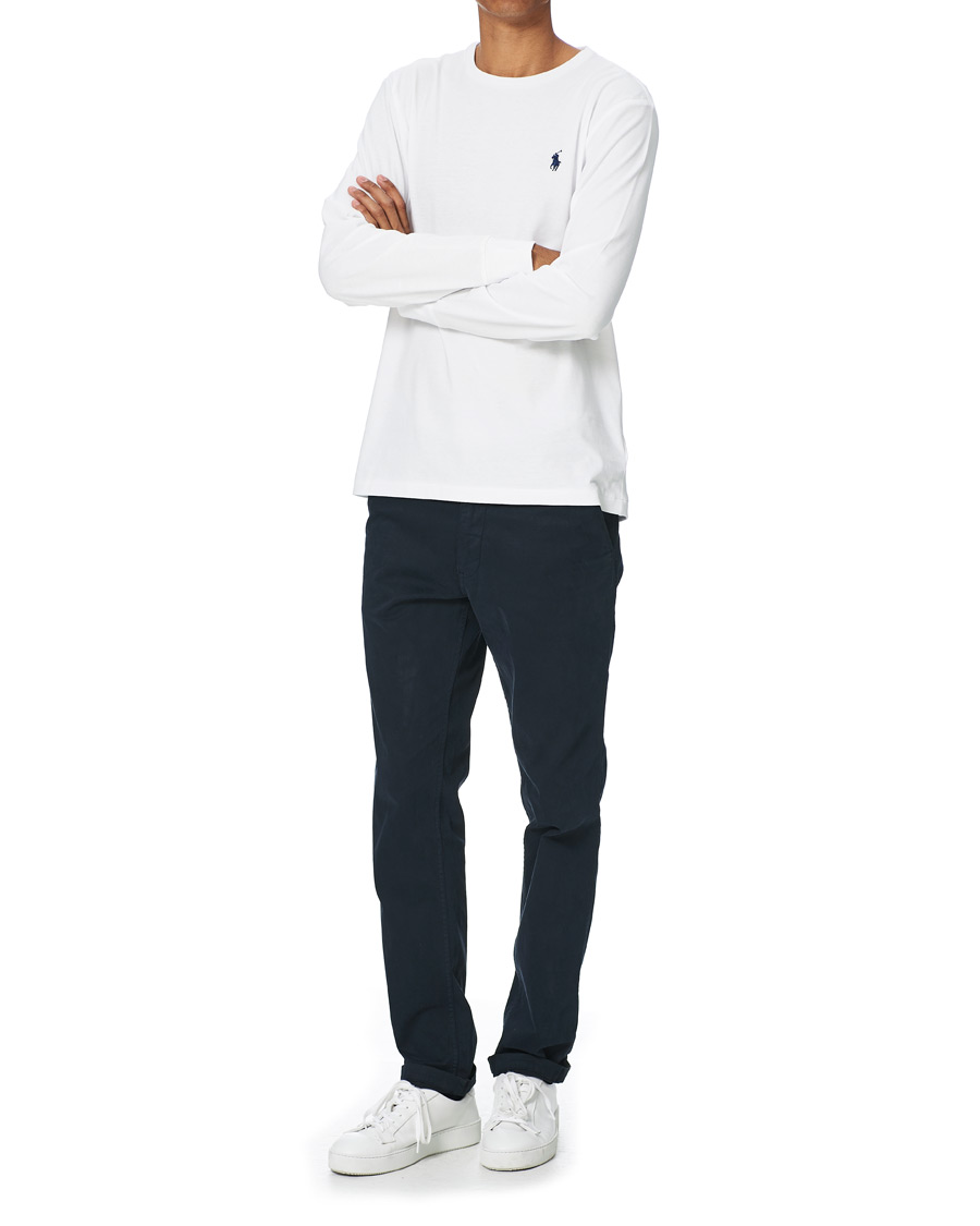 Herren | T-Shirts | Polo Ralph Lauren | Custom Slim Fit Long Sleeve Tee White
