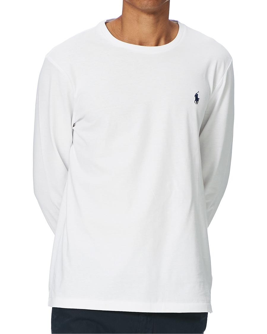 Herren | T-Shirts | Polo Ralph Lauren | Custom Slim Fit Long Sleeve Tee White