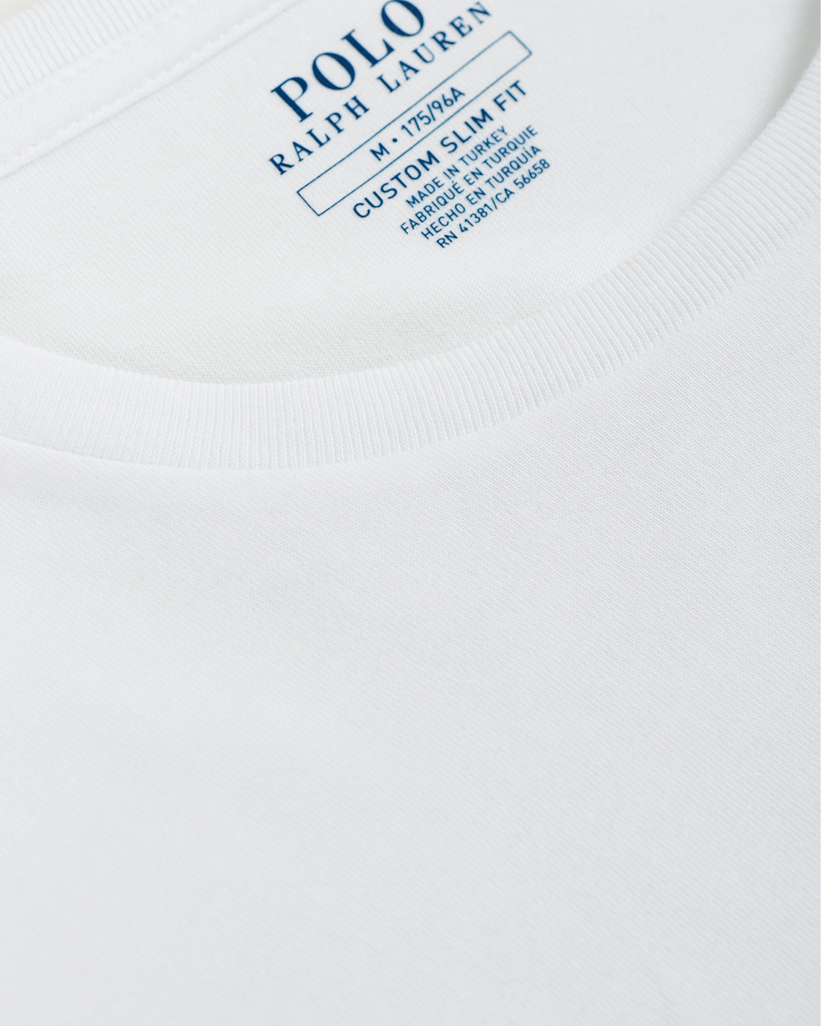 Herren | T-Shirts | Polo Ralph Lauren | Custom Slim Fit Long Sleeve Tee White
