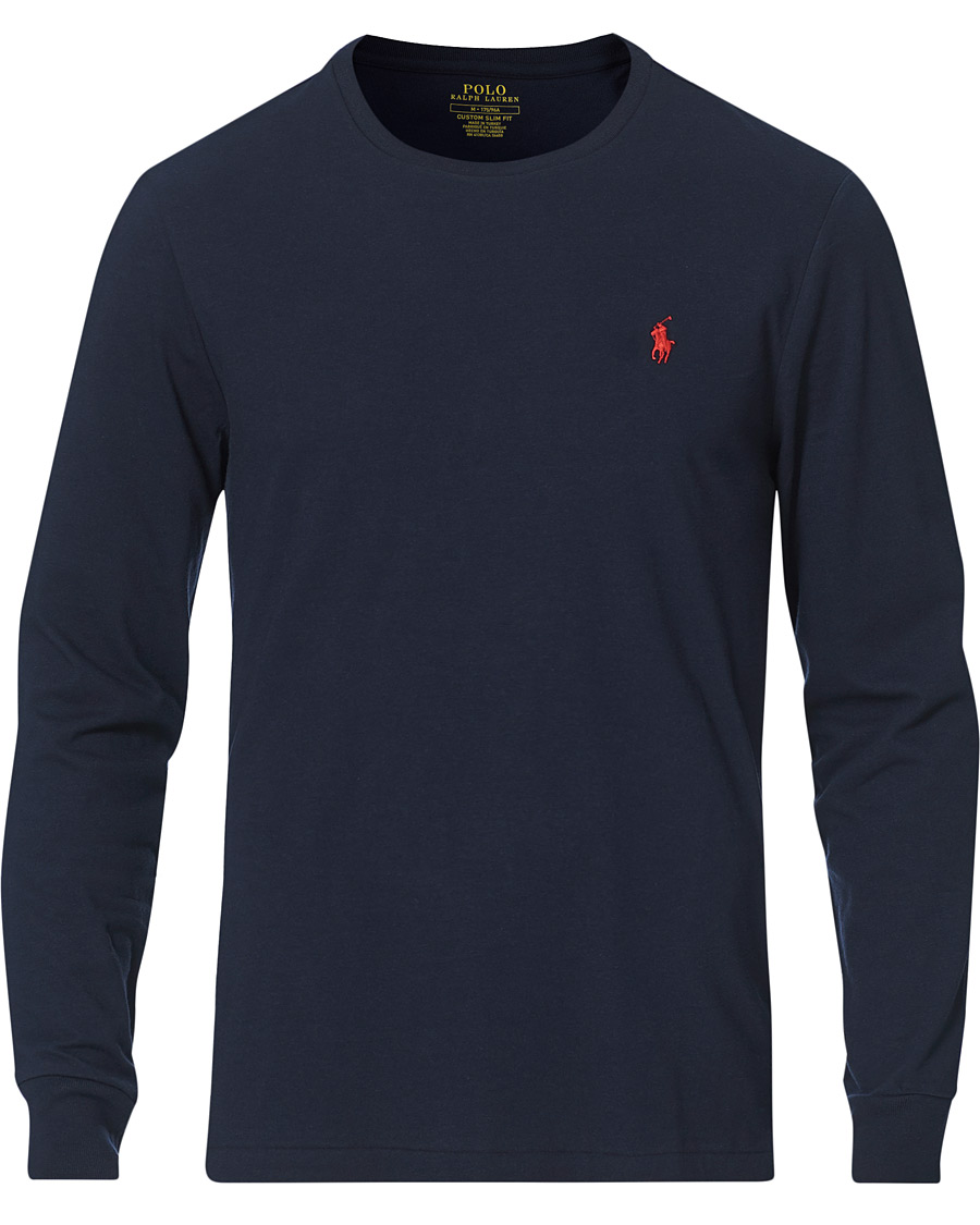 Herren | T-Shirts | Polo Ralph Lauren | Custom Slim Fit Long Sleeve Tee Ink