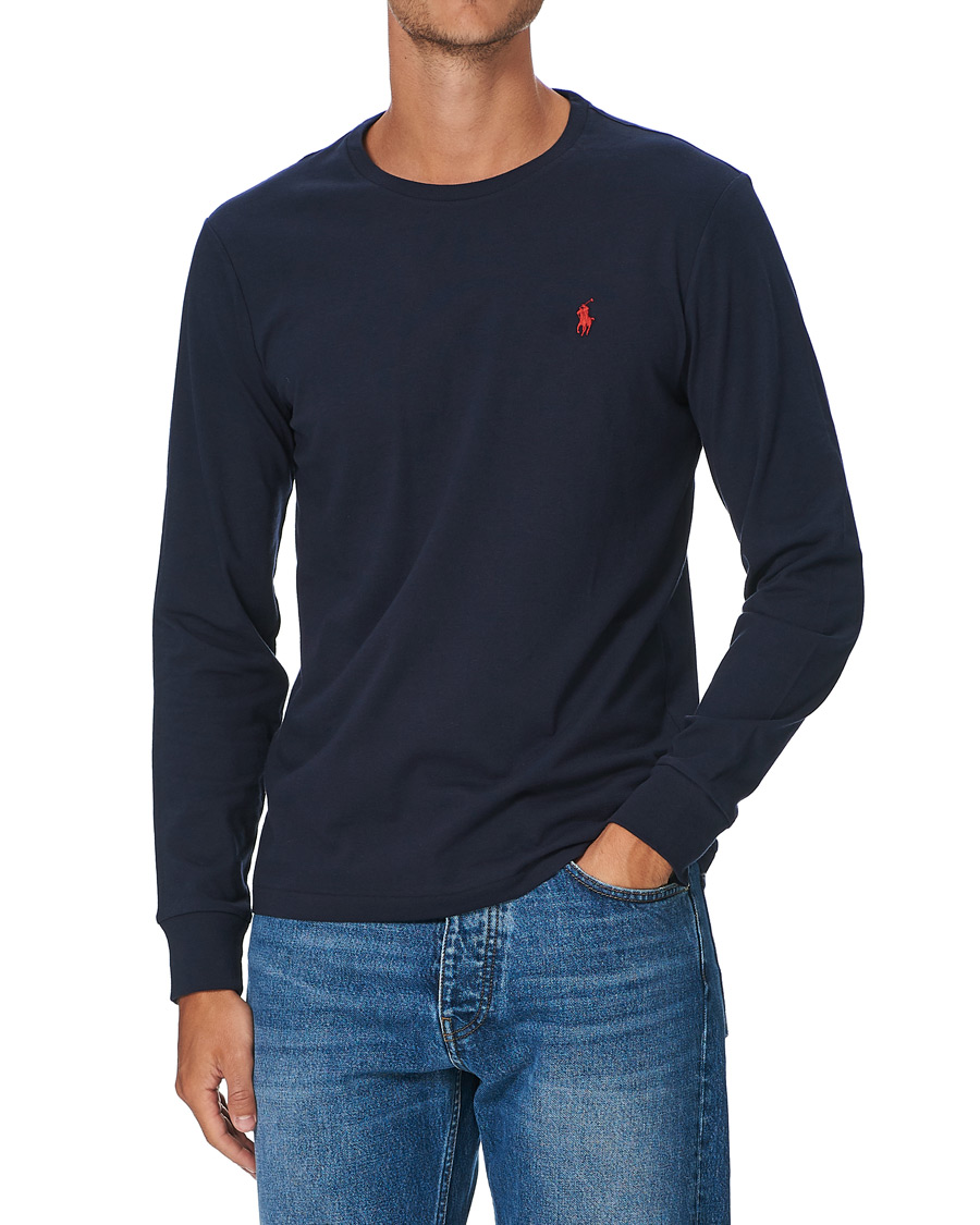 Herren | T-Shirts | Polo Ralph Lauren | Custom Slim Fit Long Sleeve Tee Ink