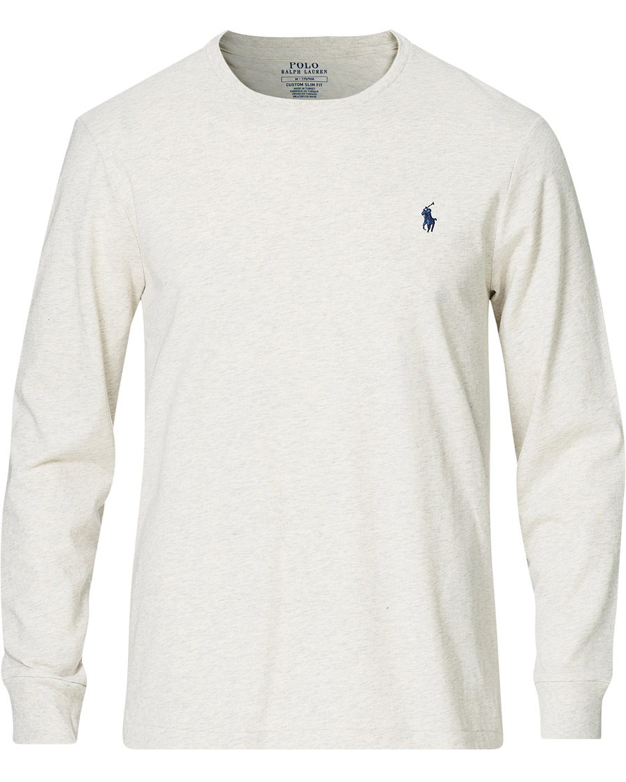 Herren | T-Shirts | Polo Ralph Lauren | Custom Slim Fit Long Sleeve Tee American Heather