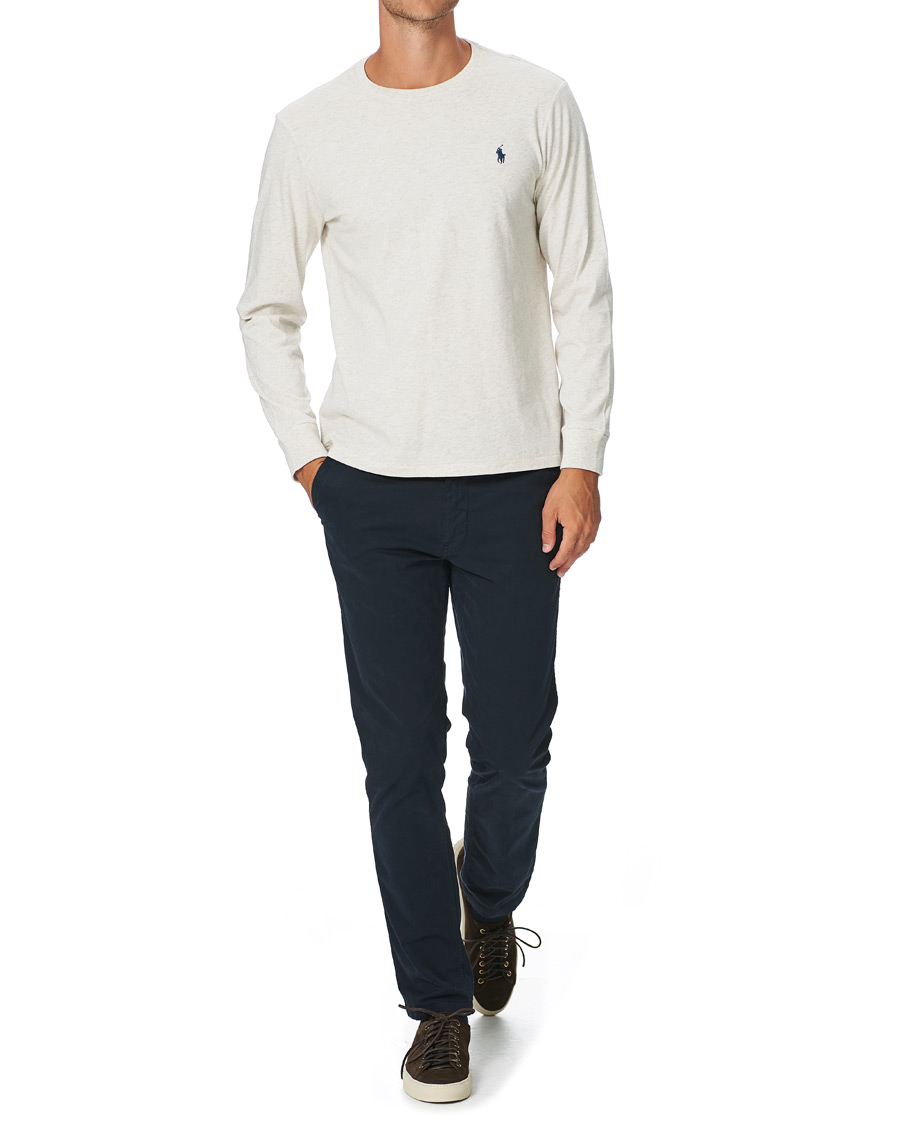 Herren | T-Shirts | Polo Ralph Lauren | Custom Slim Fit Long Sleeve Tee American Heather