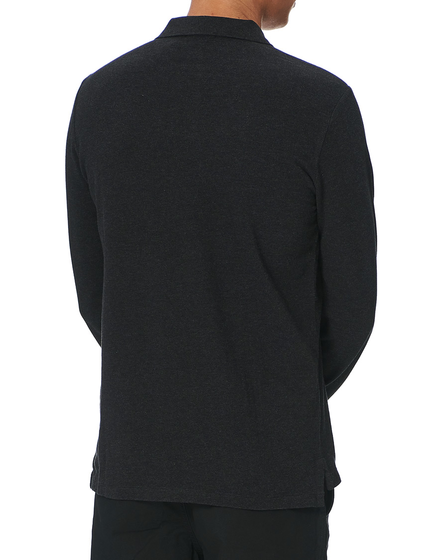 Herren | Pullover | Polo Ralph Lauren | Custom Slim Fit Long Sleeve Polo Black Marl Heather