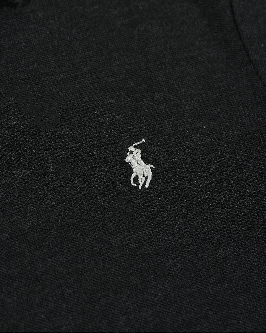 Herren | Pullover | Polo Ralph Lauren | Custom Slim Fit Long Sleeve Polo Black Marl Heather