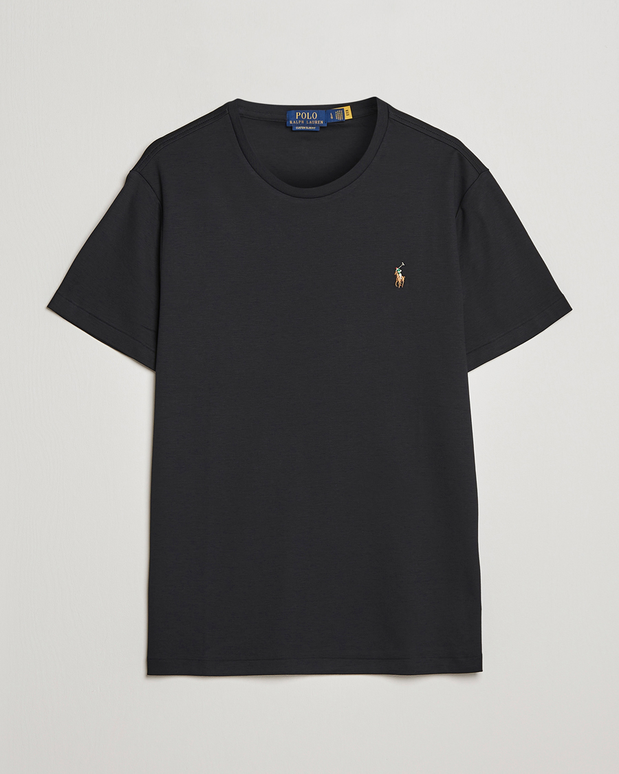Herren | T-Shirts | Polo Ralph Lauren | Luxury Pima Cotton Crew Neck T-Shirt Black