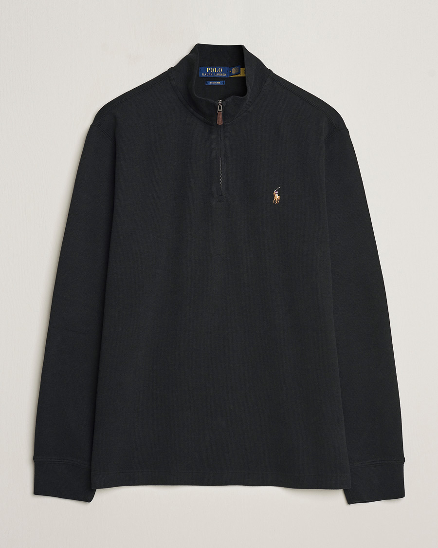 Herren | Pullover | Polo Ralph Lauren | Double Knit Jaquard Half Zip Sweater Black