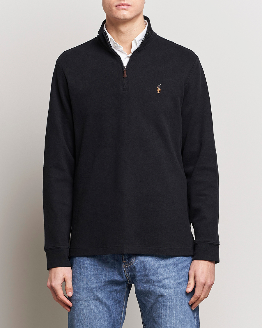 Herren | Kategorie | Polo Ralph Lauren | Double Knit Jaquard Half Zip Sweater Black