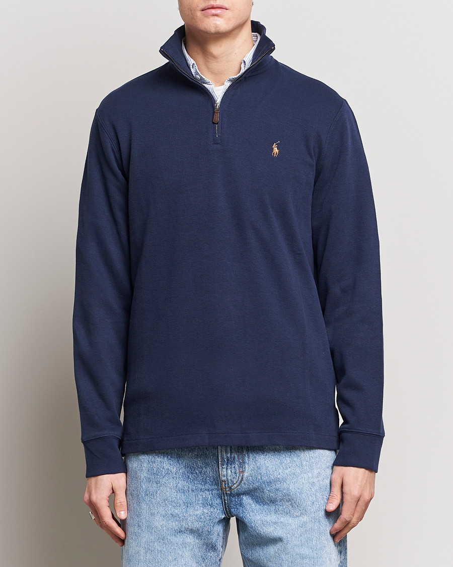 Herren | Kategorie | Polo Ralph Lauren | Double Knit Jaquard Half Zip Sweater Cruise Navy