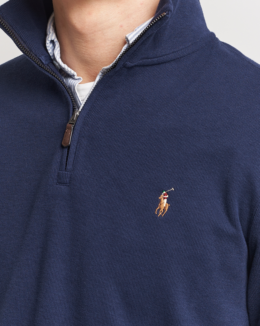 Herren | Pullover | Polo Ralph Lauren | Double Knit Jaquard Half Zip Sweater Cruise Navy