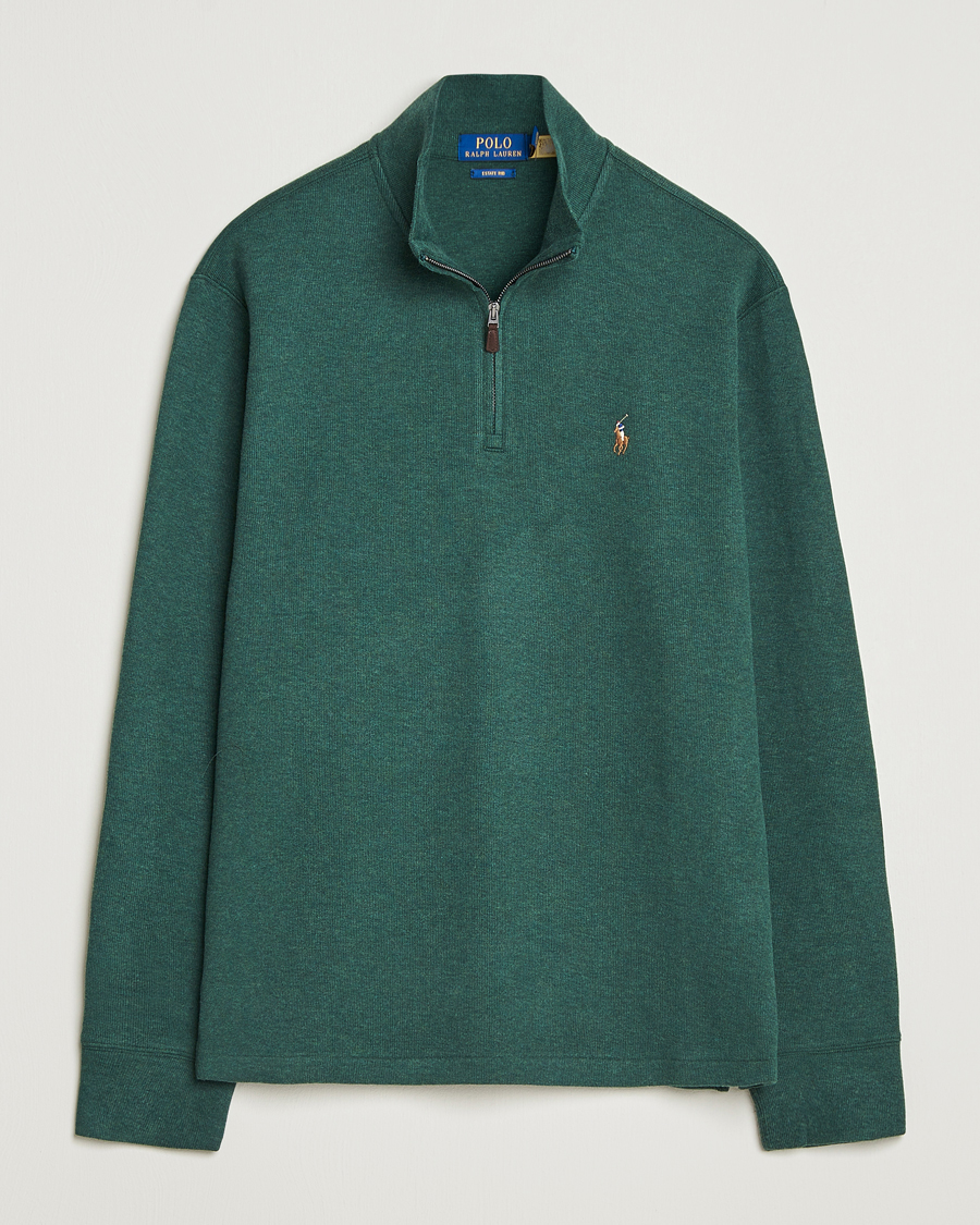 Herren | Pullover | Polo Ralph Lauren | Double Knit Jaquard Half Zip Sweater Pine Heather