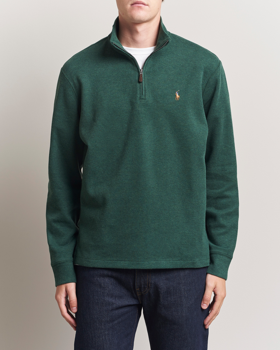 Herren | Pullover | Polo Ralph Lauren | Double Knit Jaquard Half Zip Sweater Pine Heather