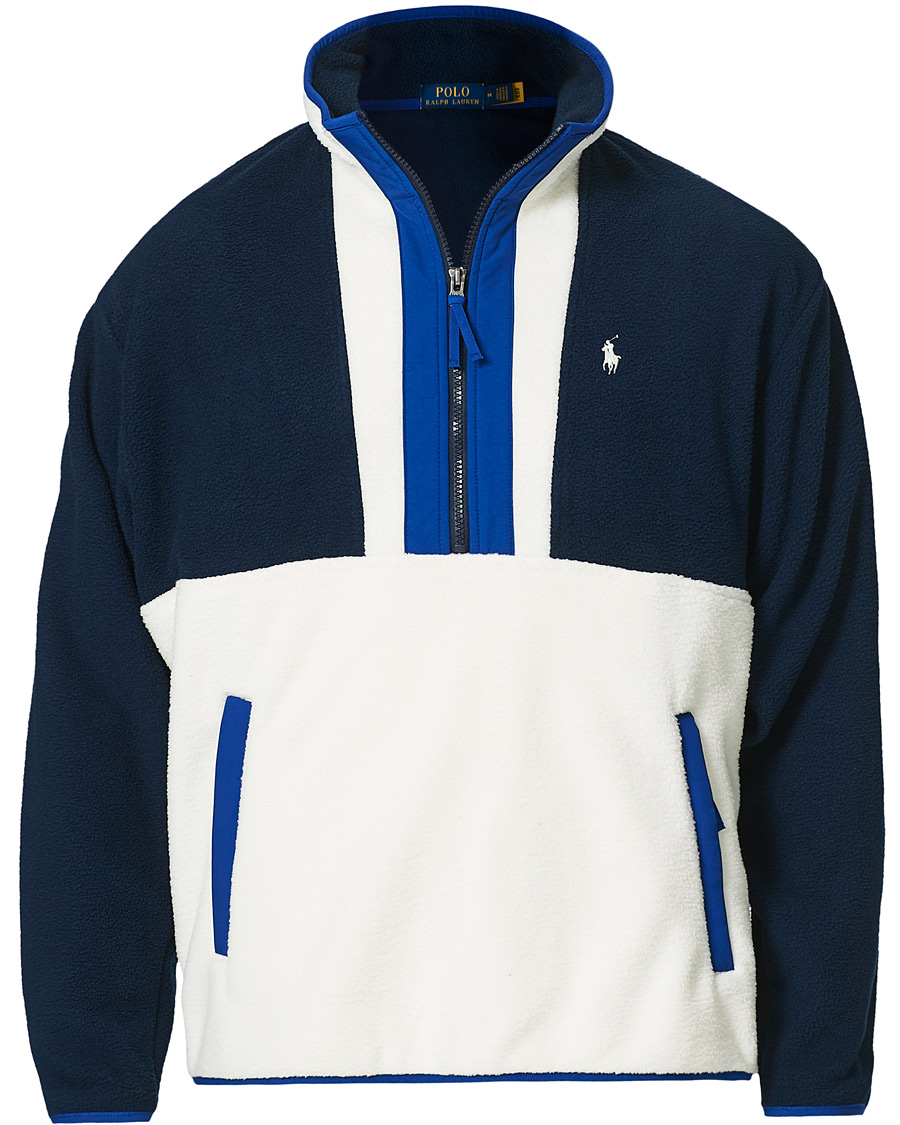 Herren | Pullover | Polo Ralph Lauren | Vintage Poly Fleece Half Zip Sweater Navy/White