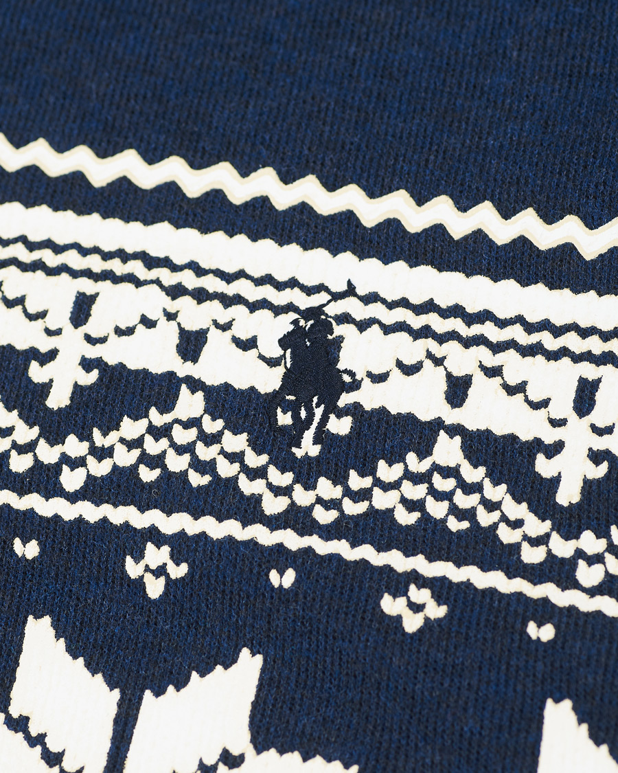 Herren | Pullover | Polo Ralph Lauren | Winter Double Knit Half Zip Sweater Blue Heather