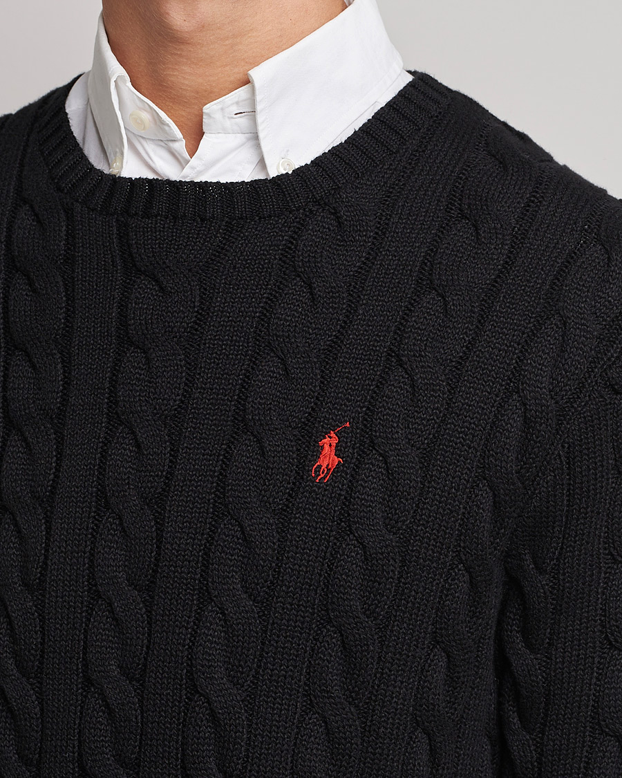 Herren | Pullover | Polo Ralph Lauren | Cotton Cable Pullover Black