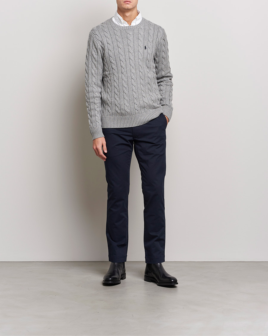 Herren | Pullover | Polo Ralph Lauren | Cotton Cable Pullover Fawn Grey Heather