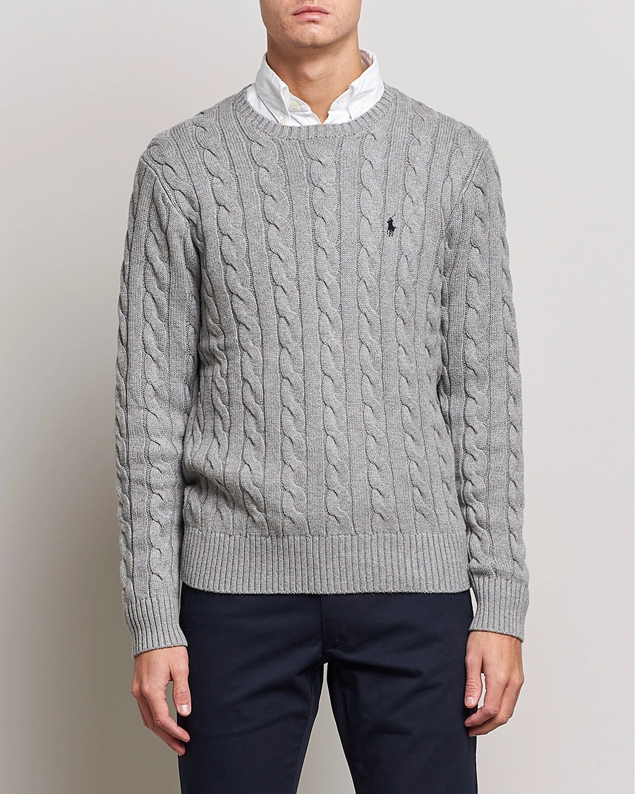 Herren | World of Ralph Lauren | Polo Ralph Lauren | Cotton Cable Pullover Fawn Grey Heather