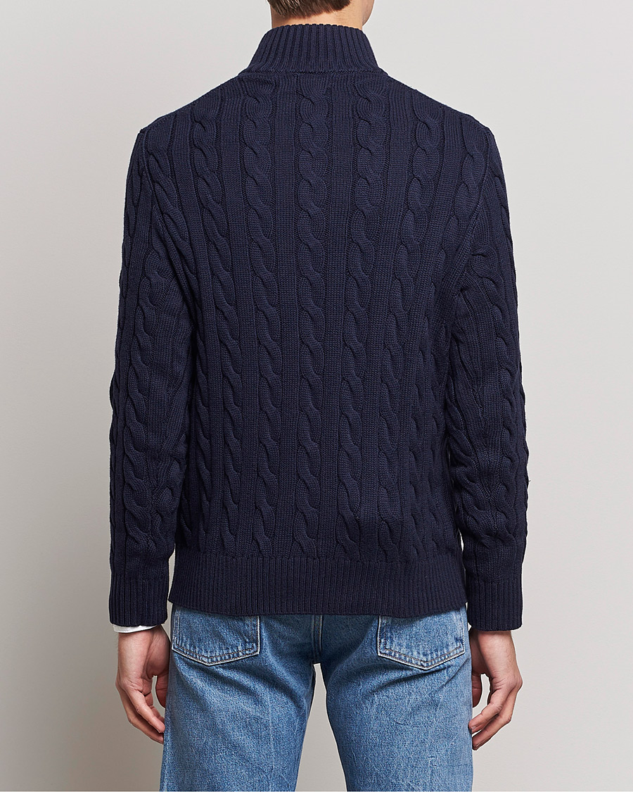 Herren | Pullover | Polo Ralph Lauren | Cotton Cable Half Zip Hunter Navy