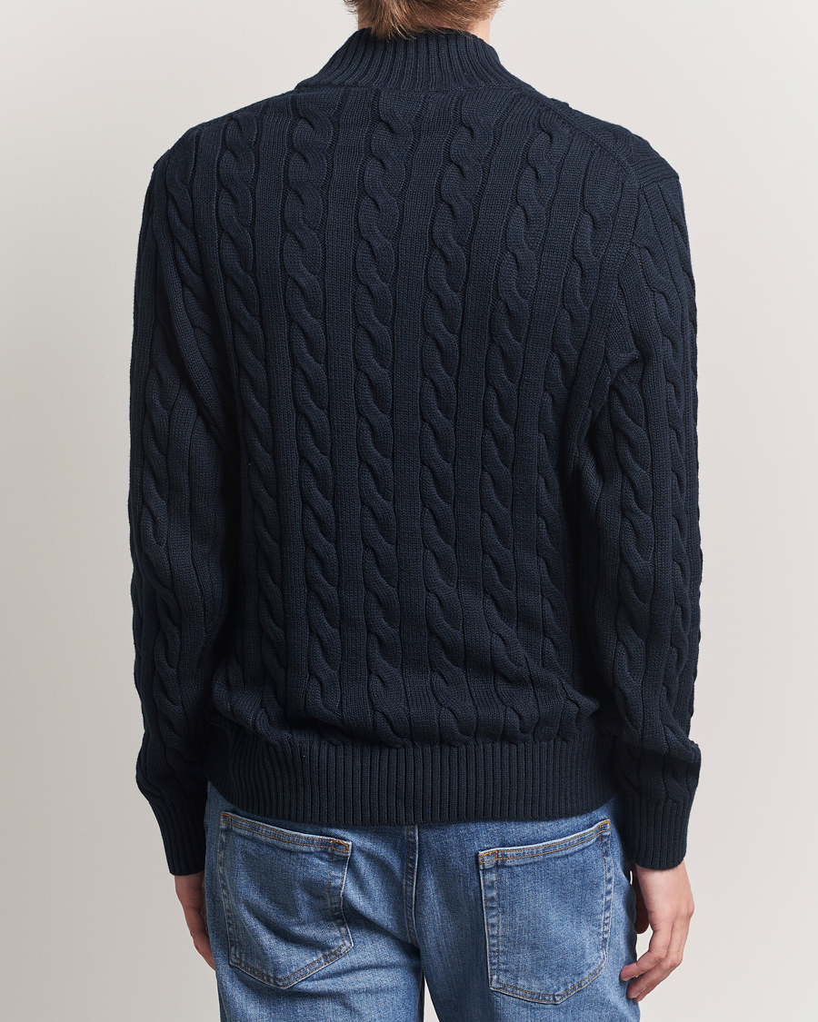 Herren | Pullover | Polo Ralph Lauren | Cotton Cable Half Zip Hunter Navy